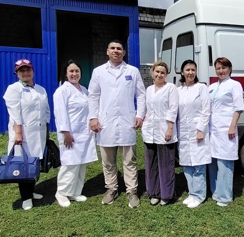 Комплексный выезд специалистов Акъярской ЦРБ в деревню Большеарслангулово.